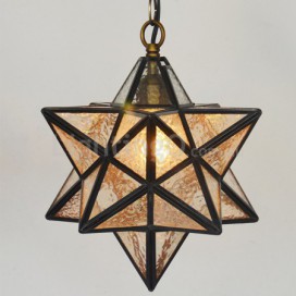 10 Inch 1 Light Stained Glass Pendant Light