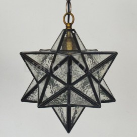 10 Inch 1 Light Stained Glass Pendant Light