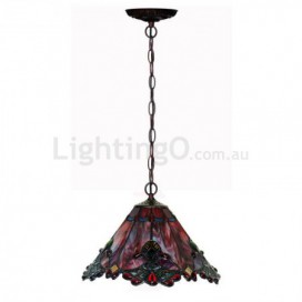 Retro Stained Glass Pendant Light