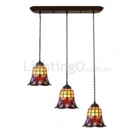 1 Light Stained Glass Pendant Light