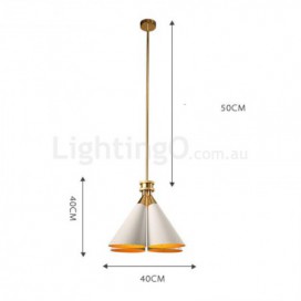 4 Light Retro Rustic Luxury Aluminum Alloy Chandelier with Shade