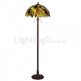 18 Inch Rural Retro Stained Glass Floor Lamp