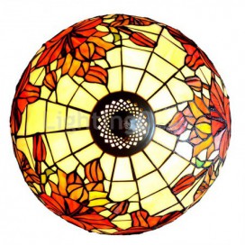 16 Inch Red Stained Glass Floor Lamp