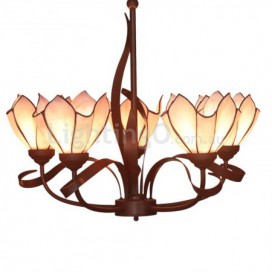 5 Light Chandelier Stained Glass Chandelier