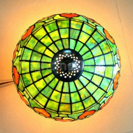 12 Inch Rustic Stained Glass Table Lamp