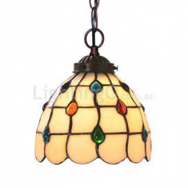 7 Inch Stained Glass Pendant Light