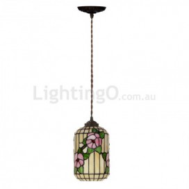 1 Light Stained Glass Pendant Light