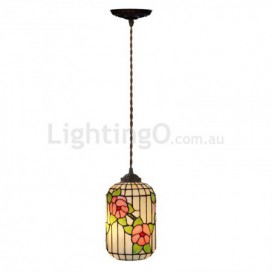 1 Light Stained Glass Pendant Light