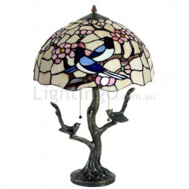 16 Inch Peach Stained Glass Table Lamp