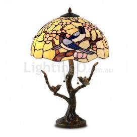 16 Inch Peach Stained Glass Table Lamp