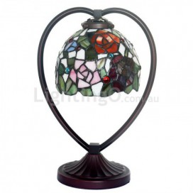 7 Inch Rose Stained Glass Table Lamp