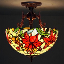 16 Inch Stained Glass Pendant Light