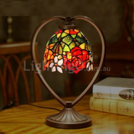 7 Inch Rose Stained Glass Table Lamp