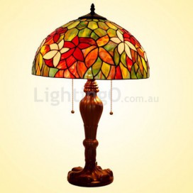 16 Inch Rustic Rural Retro Stained Glass Table Lamp