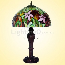 16 Inch Rustic Rural Retro Stained Glass Table Lamp