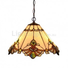 Retro Stained Glass Pendant Light