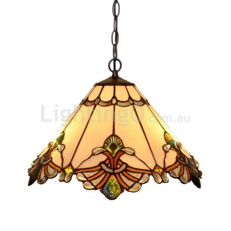 Retro Stained Glass Pendant Light