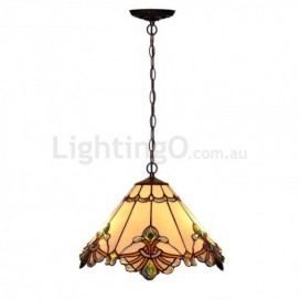 Retro Stained Glass Pendant Light