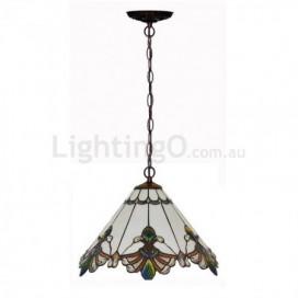 Retro Stained Glass Pendant Light