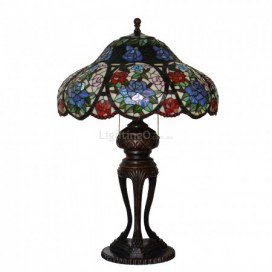 21 Inch Rose Stained Glass Table Lamp