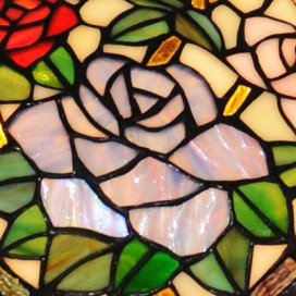 21 Inch Rose Stained Glass Table Lamp