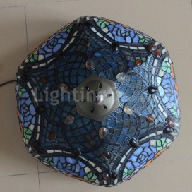 18 Inch Rose Stained Glass Table Lamp