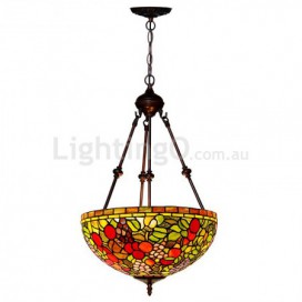 16 Inch Rural Stained Glass Pendant Light