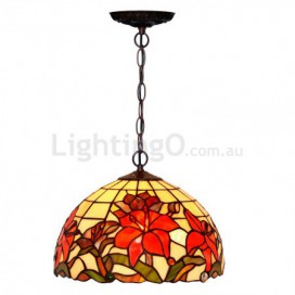 12 Inch Stained Glass Pendant Light