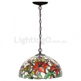 16 Inch Stained Glass Pendant Light