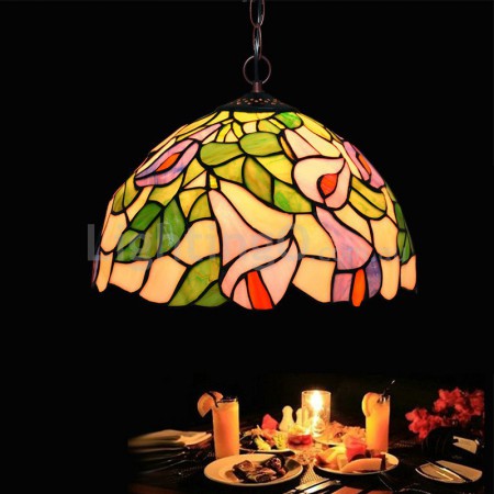 12 Inch Stained Glass Pendant Light