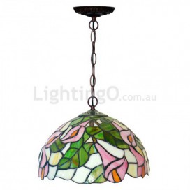 12 Inch Stained Glass Pendant Light