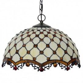 16 Inch Palace 1 Light Stained Glass Pendant Light