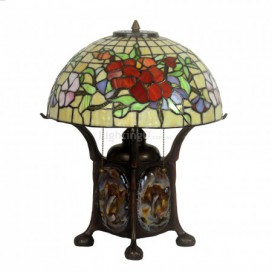 16 Inch Rose Stained Glass Table Lamp