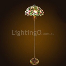 20 Inch Rural Stained Glass Floor Lamp