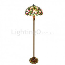 20 Inch Rural Stained Glass Floor Lamp