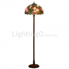 16 Inch Rustic Rural Stained Glass Floor Lamp