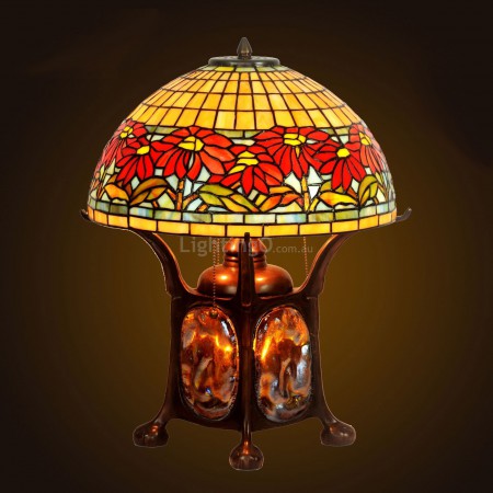 16 Inch Rural Stained Glass Table Lamp