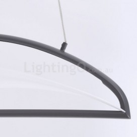 1 Light Acrylic Pendant Light with Steel Shade