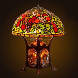 16 Inch Rose Stained Glass Table Lamp