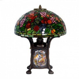 16 Inch Rose Stained Glass Table Lamp