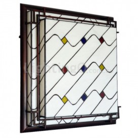 25 Inch Stained Glass Flush Mount