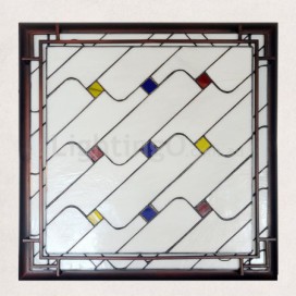 25 Inch Stained Glass Flush Mount