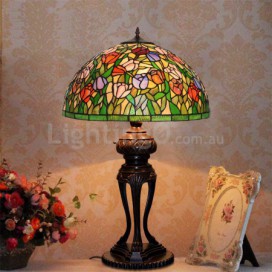 20 Inch Tulip Stained Glass Table Lamp