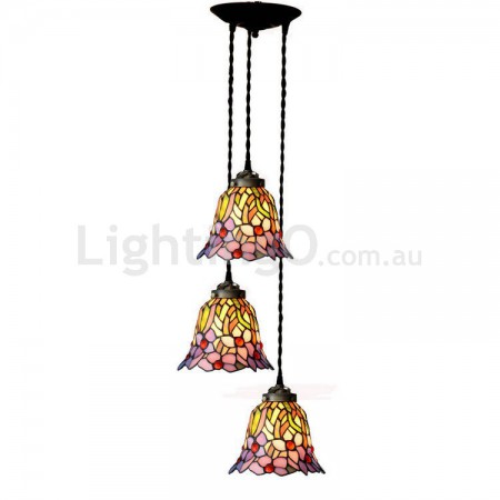 Rural Stained Glass Pendant Light