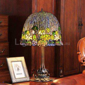 Retro Stained Glass Table Lamp