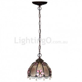 8 Inch Stained Glass Pendant Light