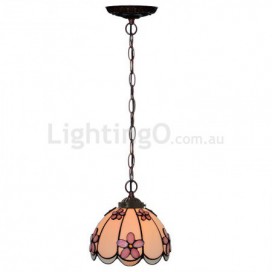 8 Inch Stained Glass Pendant Light