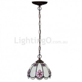 8 Inch Stained Glass Pendant Light