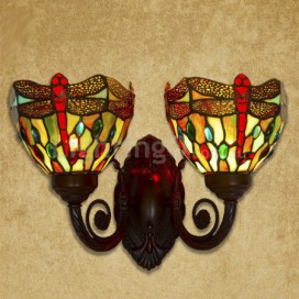 7 Inch Dragonfly Stained Glass Wall light