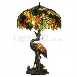 20 Inch Grape Stained Glass Table Lamp